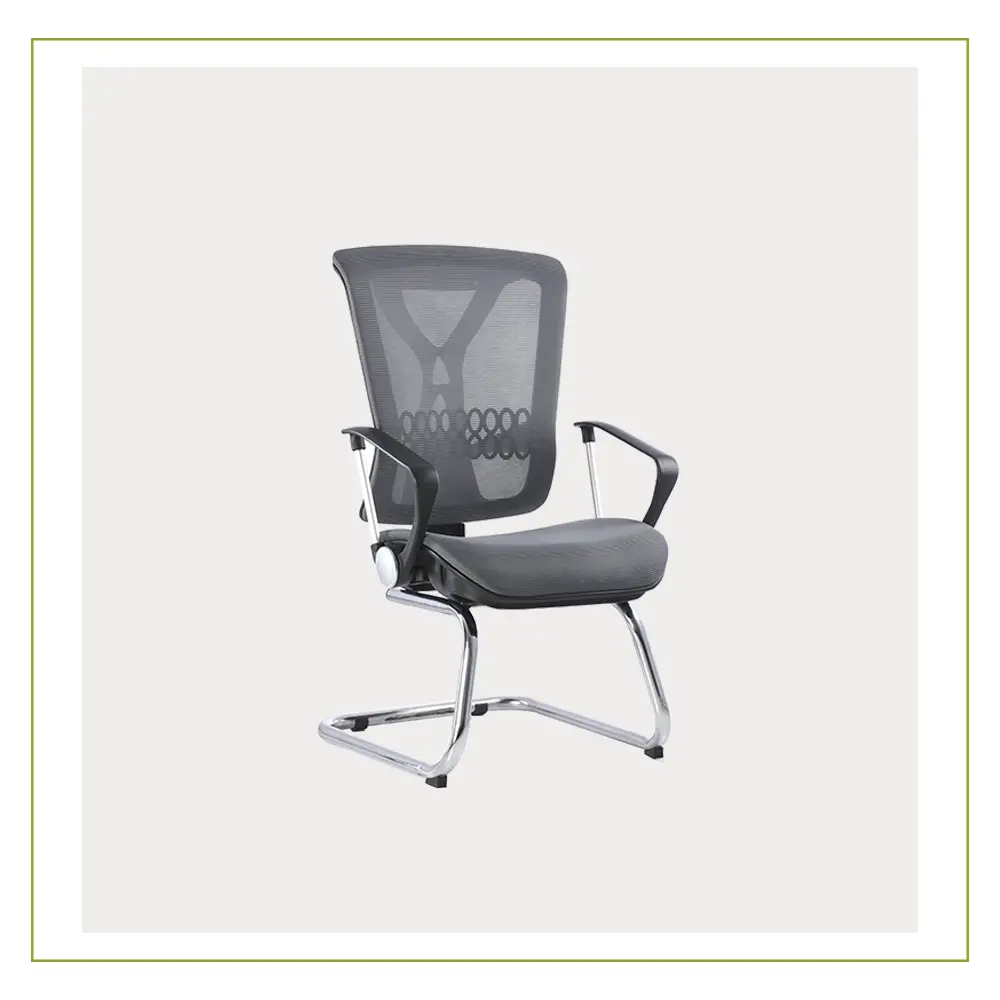 Silla Visitante de Direccion con malla en asiento y respaldo BM9501 Equipos Comerciales de Leon Muebles para Oficina