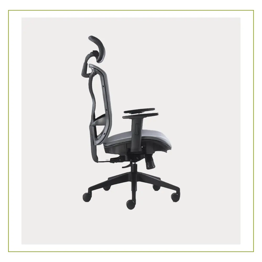 Silla de Direccion con cabecera ajustable malla en asiento y respaldo BM9501 lado Equipos Comerciales de Leon Muebles para Oficina