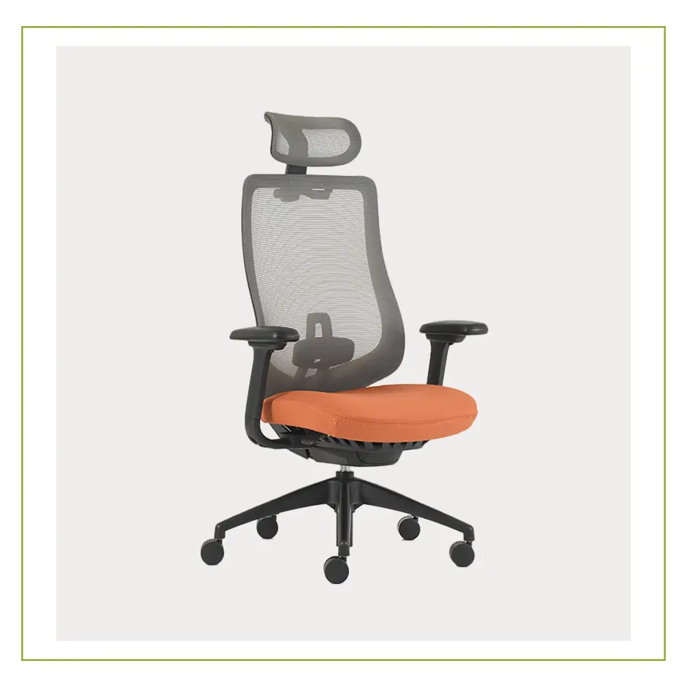 Silla de Direccion con cabecera ajustable y respaldo en malla BM8600 Negro Equipos Comerciales de Leon Muebles para Oficina