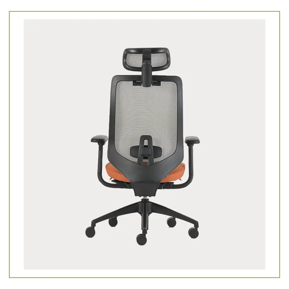Silla de Direccion con cabecera ajustable y respaldo en malla BM8600 Negro atras Equipos Comerciales de Leon Muebles para Oficina