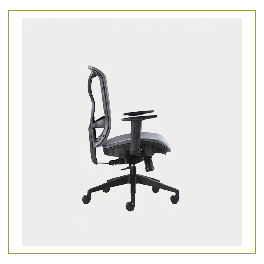 Silla de Direccion con malla en asiento y respaldo BM9501 lateral Equipos Comerciales de Leon Muebles para Oficina