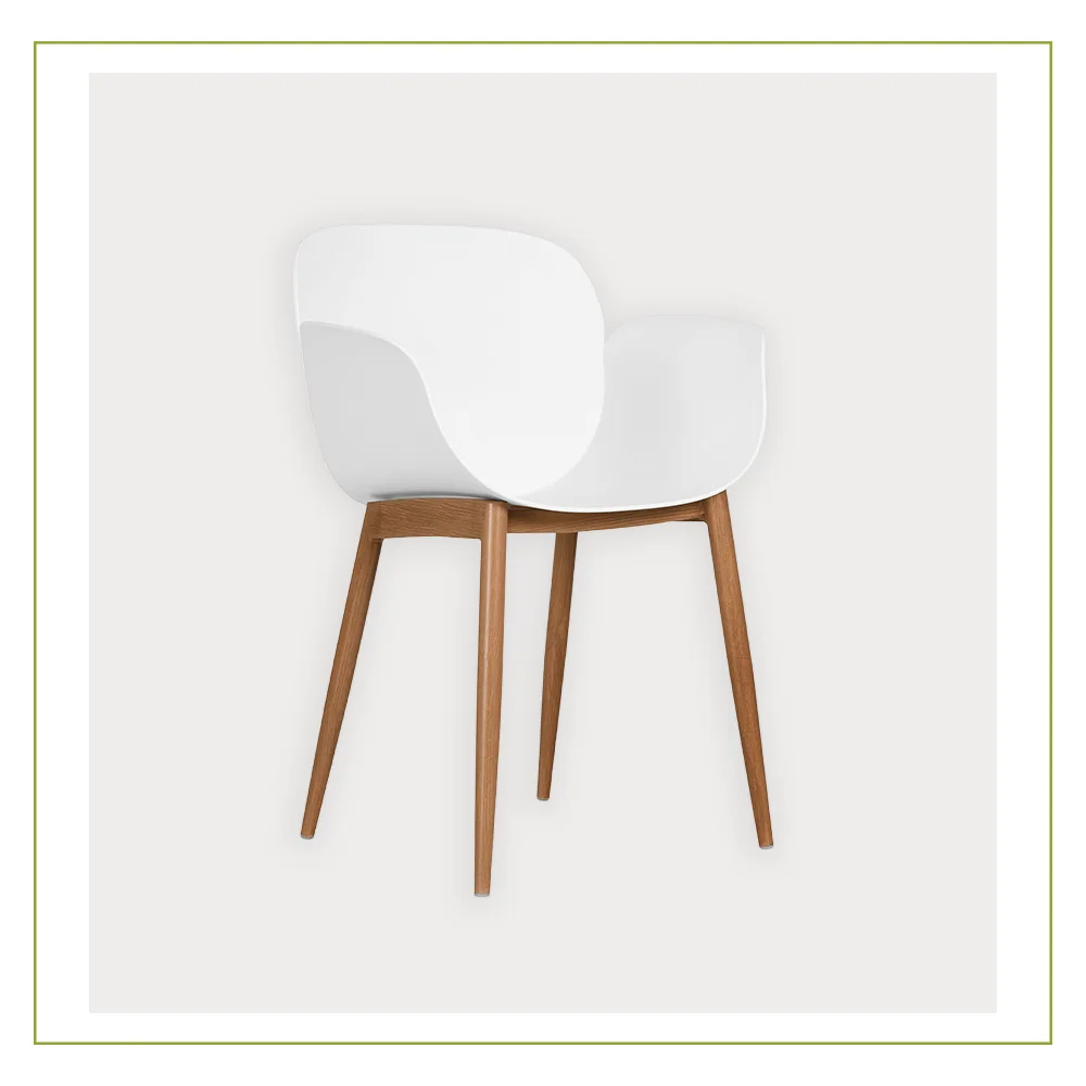 Silla Visitante de Polipropileno de Alta Resistencia con Base Metálica Mantova