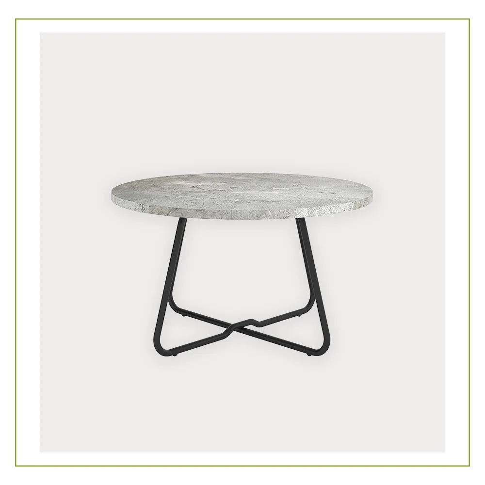 Mesa central con base metálica Marbel 60D