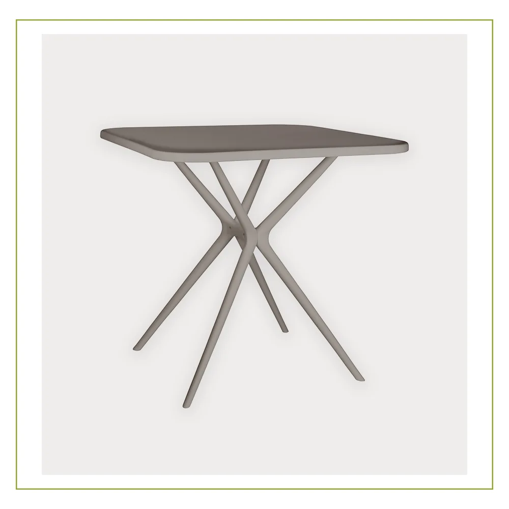 Mesa de polipropileno para exteriores Tonnati Capuccino