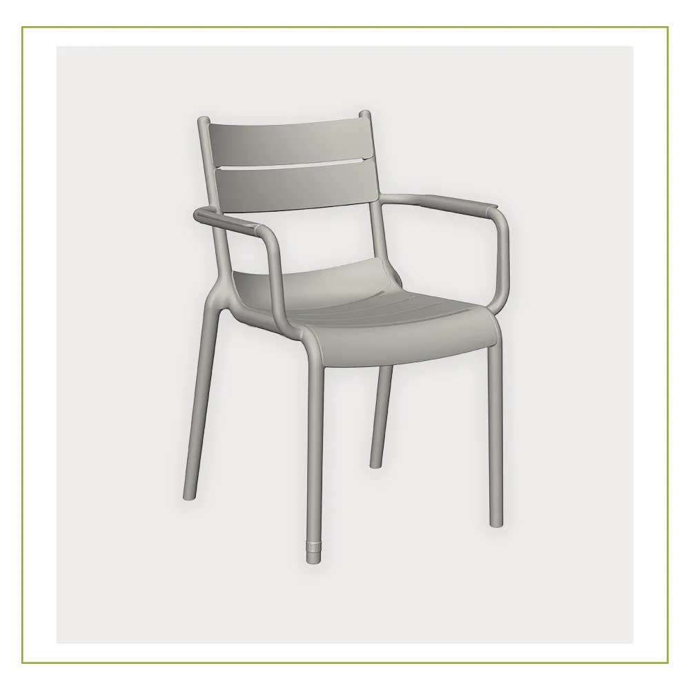 Silla Visitante de Polipropileno de Alta Resistencia Naples B gris