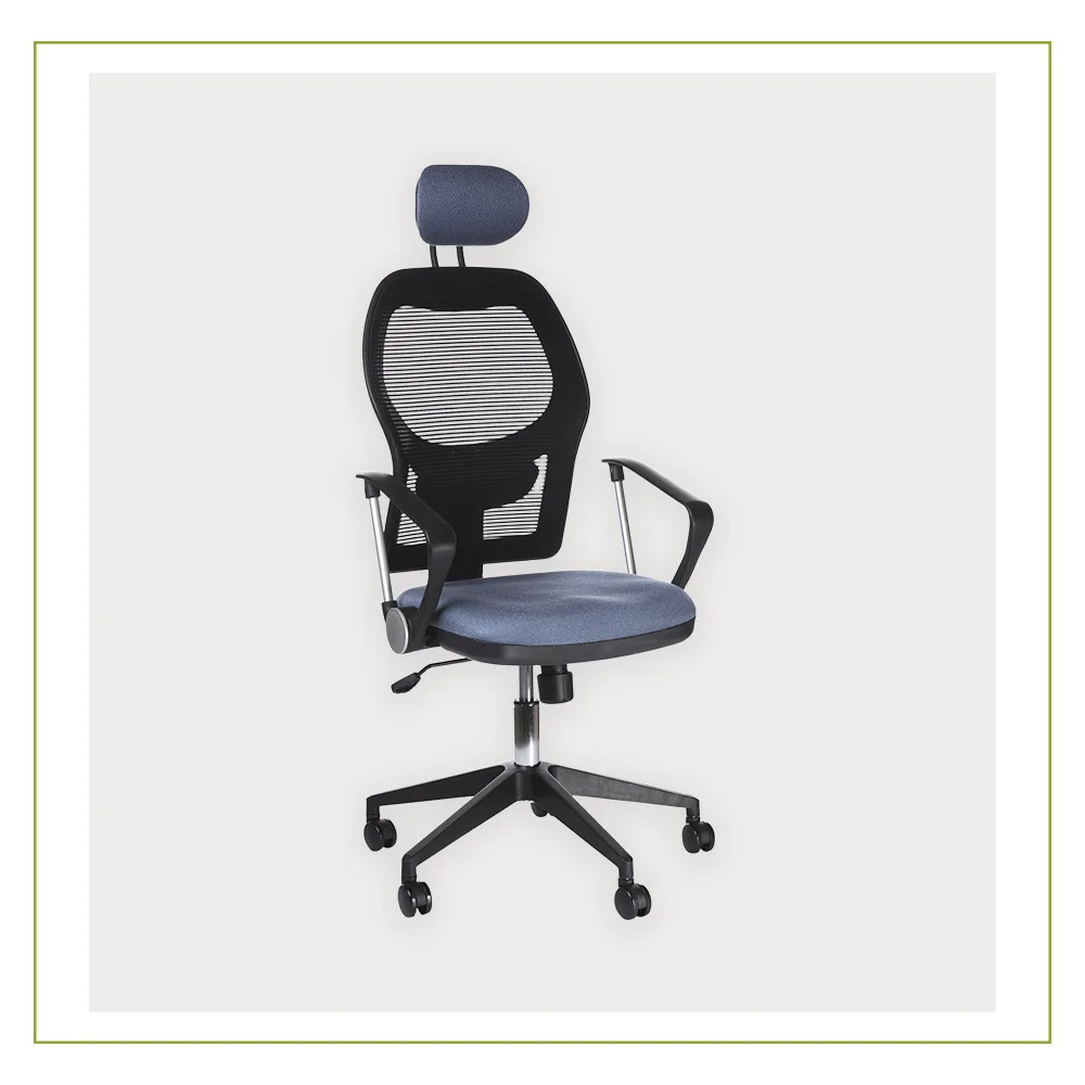 Silla Ejecutiva con Cabecera y Respaldo en Malla Arce