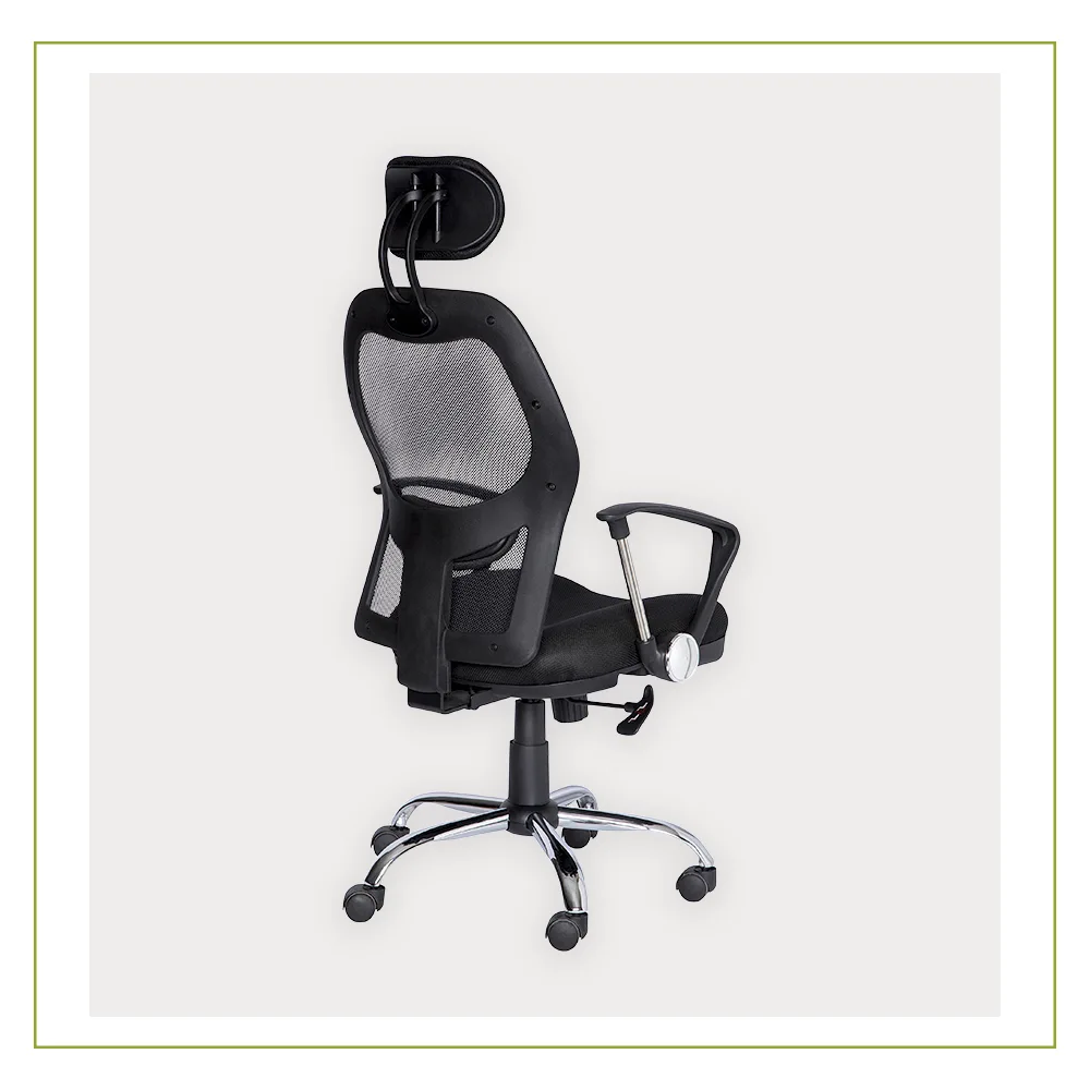 Silla Ejecutiva con Cabecera y Respaldo en Malla M75 atras