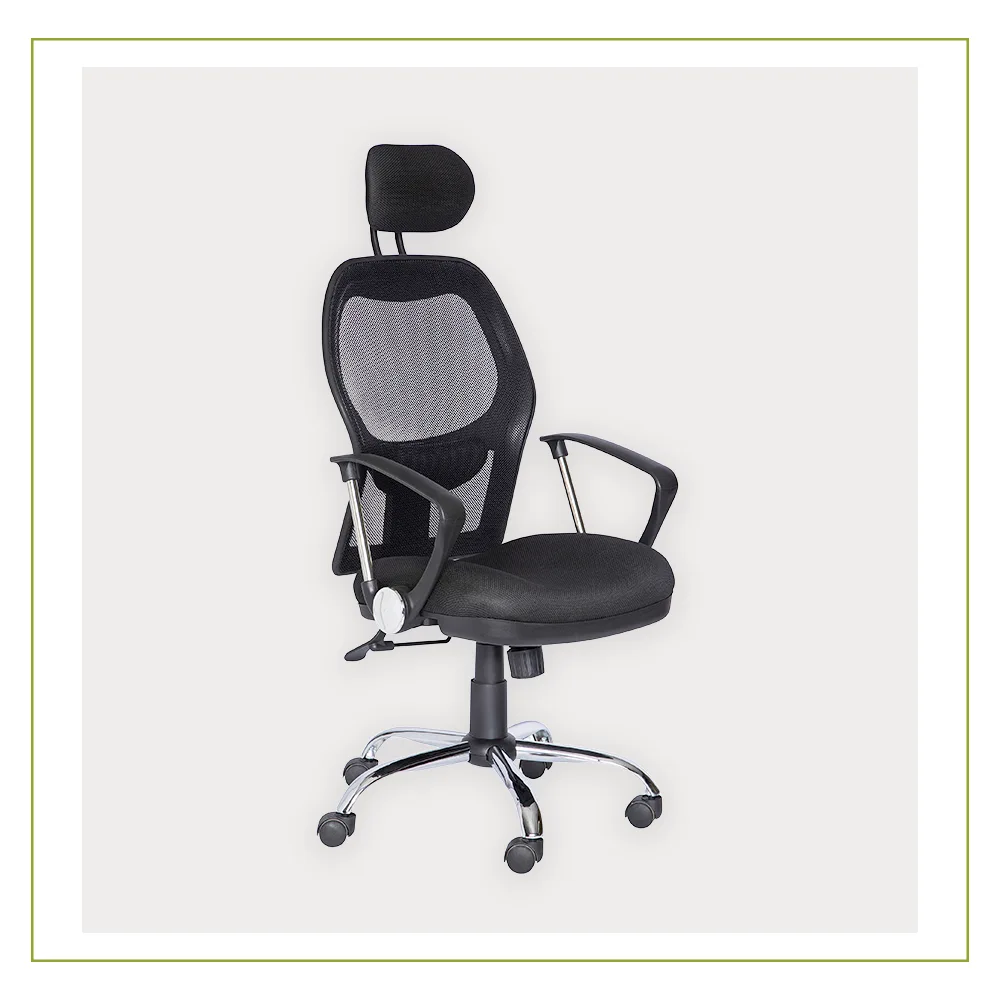 Silla Ejecutiva con Cabecera y Respaldo en Malla M75