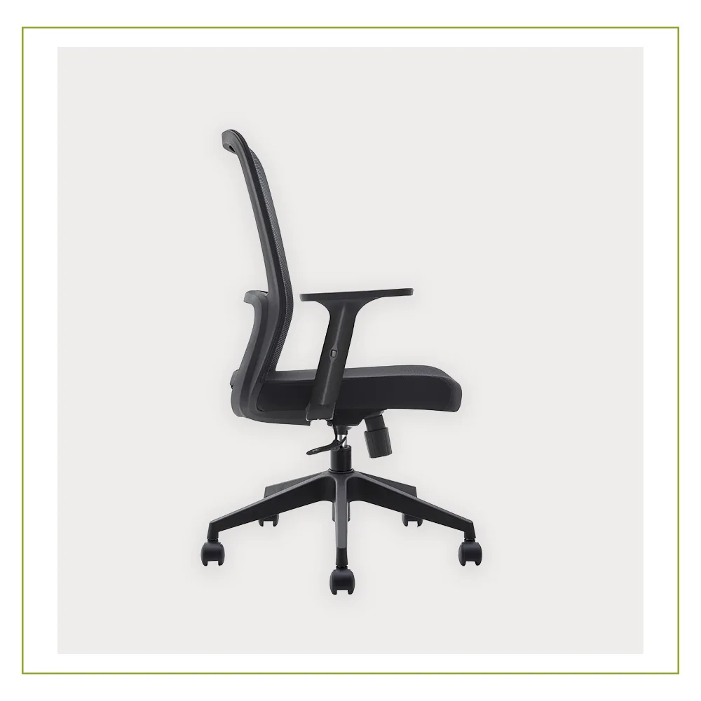 Silla Ejecutiva con soporte lumbar Respaldo en Malla Cozy lado