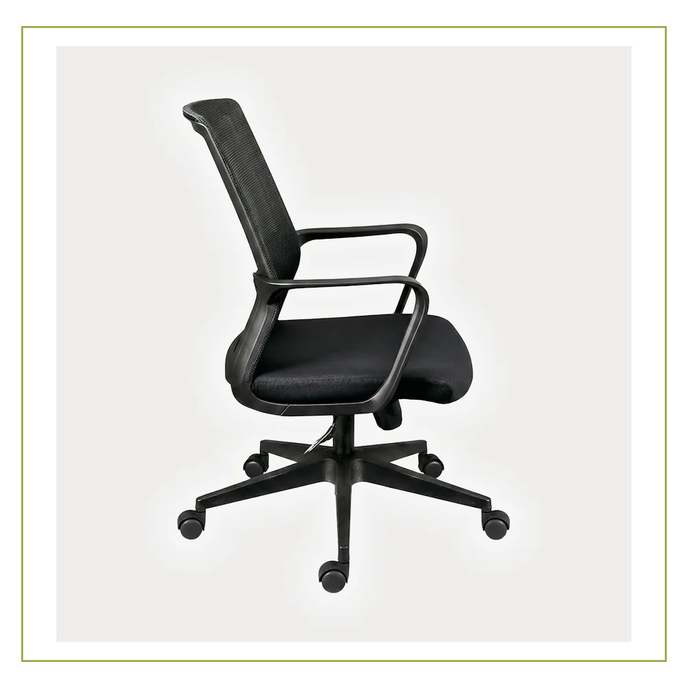 Silla Ejecutiva con soporte lumbar Respaldo en Malla Lituania lado