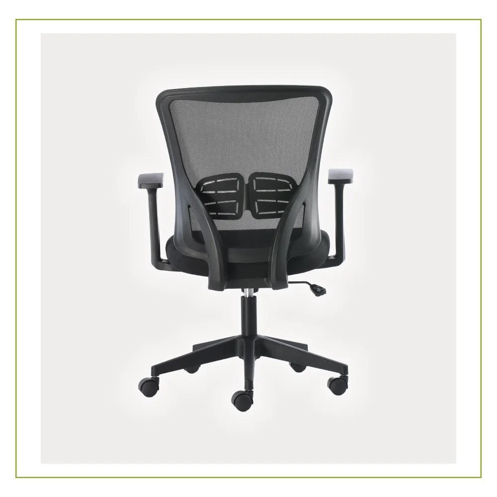 Silla Operativa con respaldo en malla y brazos ajustables BM8050 atras