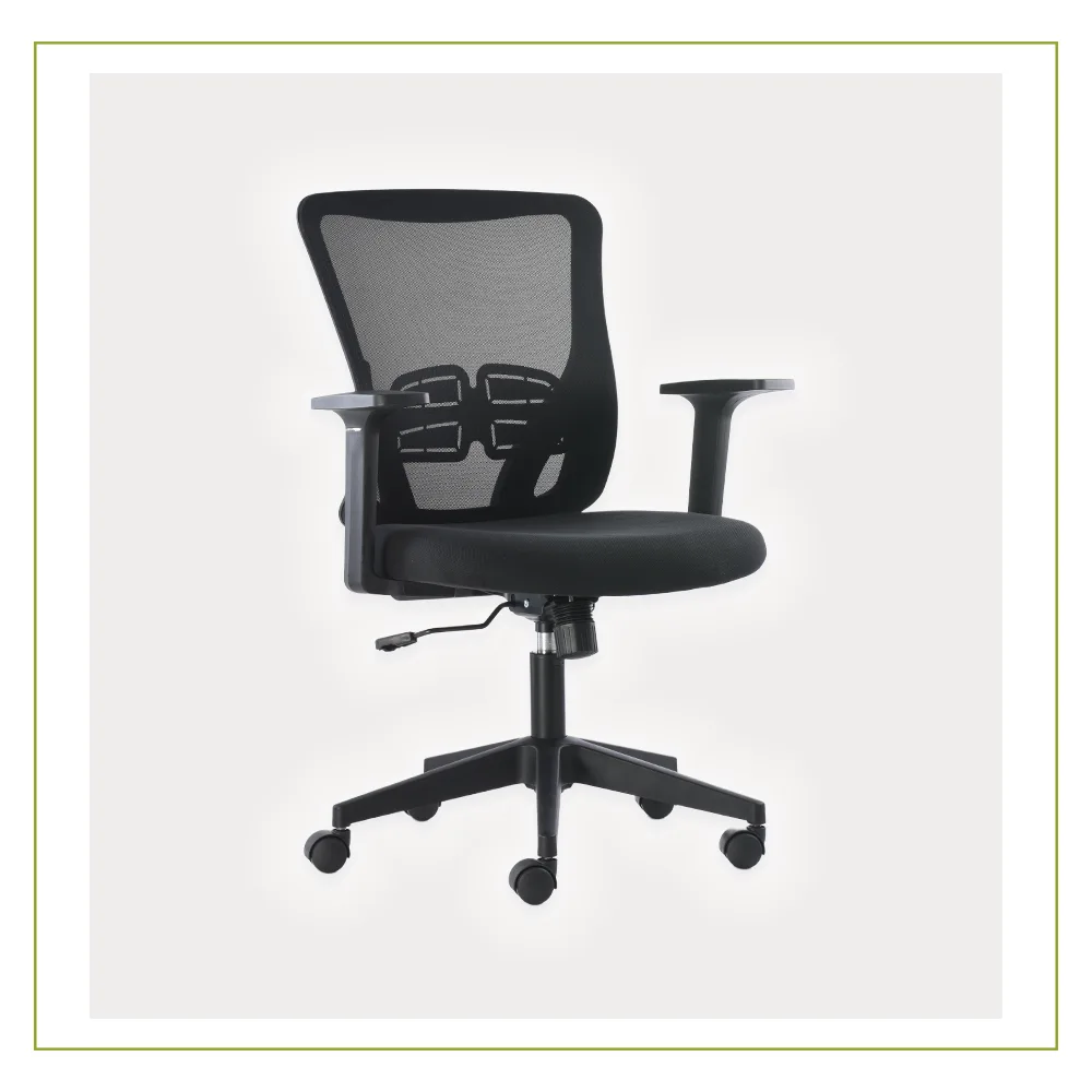 Silla Operativa con respaldo en malla y brazos ajustables BM8050