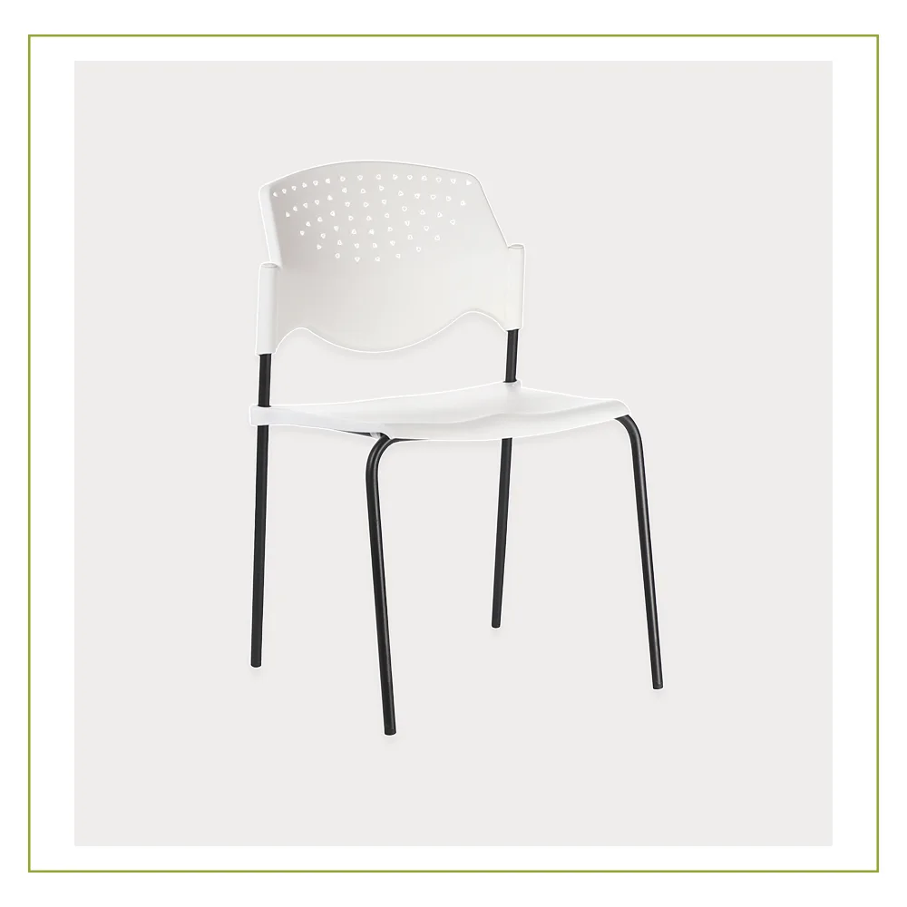 Silla Visitante de Polipropileno con Base en Cromo Pola Gris