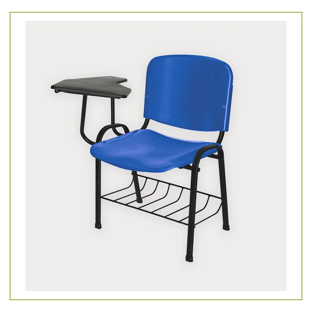 Pupitre Escolar con Asiento y Respaldo en Polipropileno Ellietico P2600 Azul