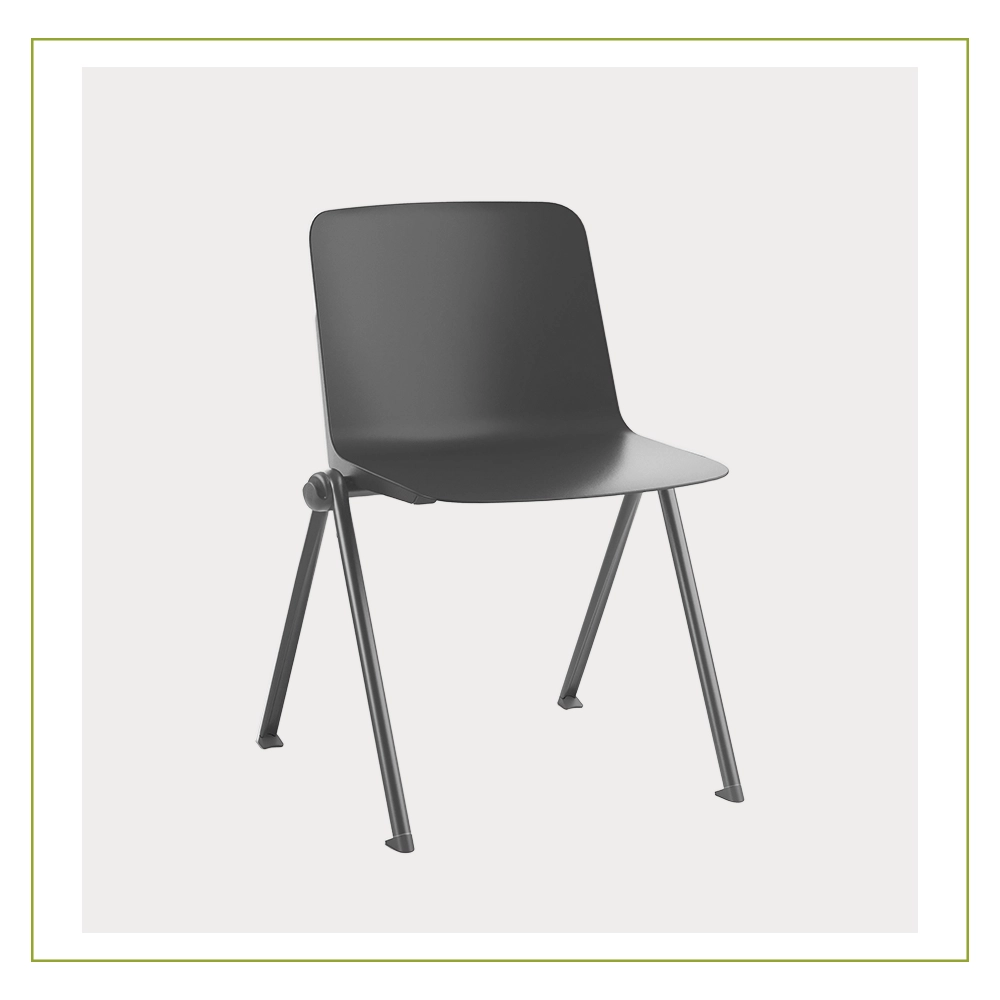 Silla Visitante Monocromatica de alta resistencia Plus Gris Obscuro
