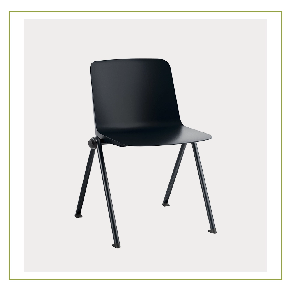 Silla Visitante Monocromatica de alta resistencia Plus Negro